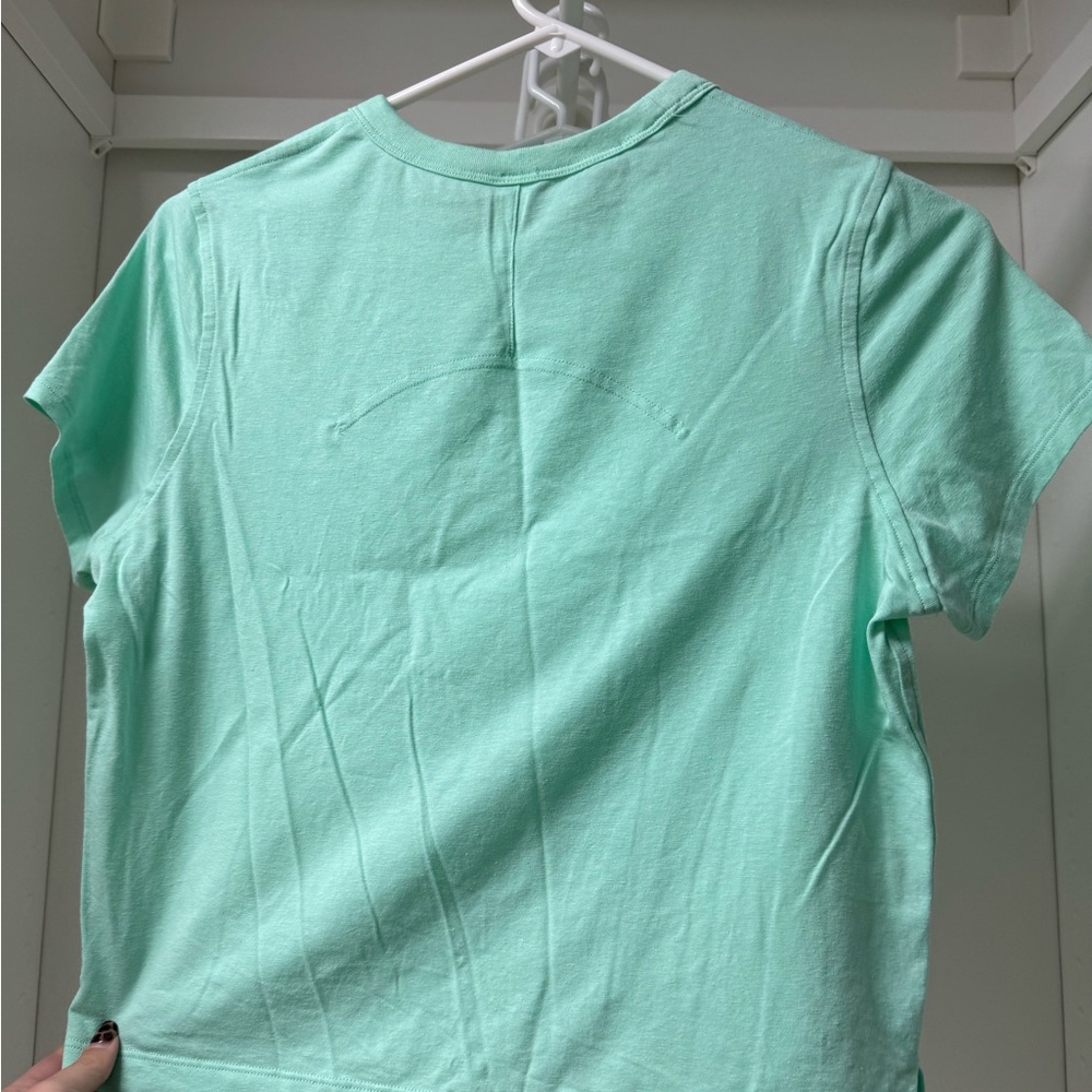 Lululemon Classic-Fit Cotton-Blend T-Shirt - Wild Mint Sz 4 - Picture 4 of 4